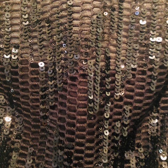 NWT Adrian Mattox black sequin medi dress - Picture 3 of 6